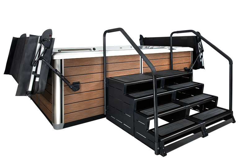 ModStep 4 – Premium modulārās swimspa kāpnes ar platu platformu