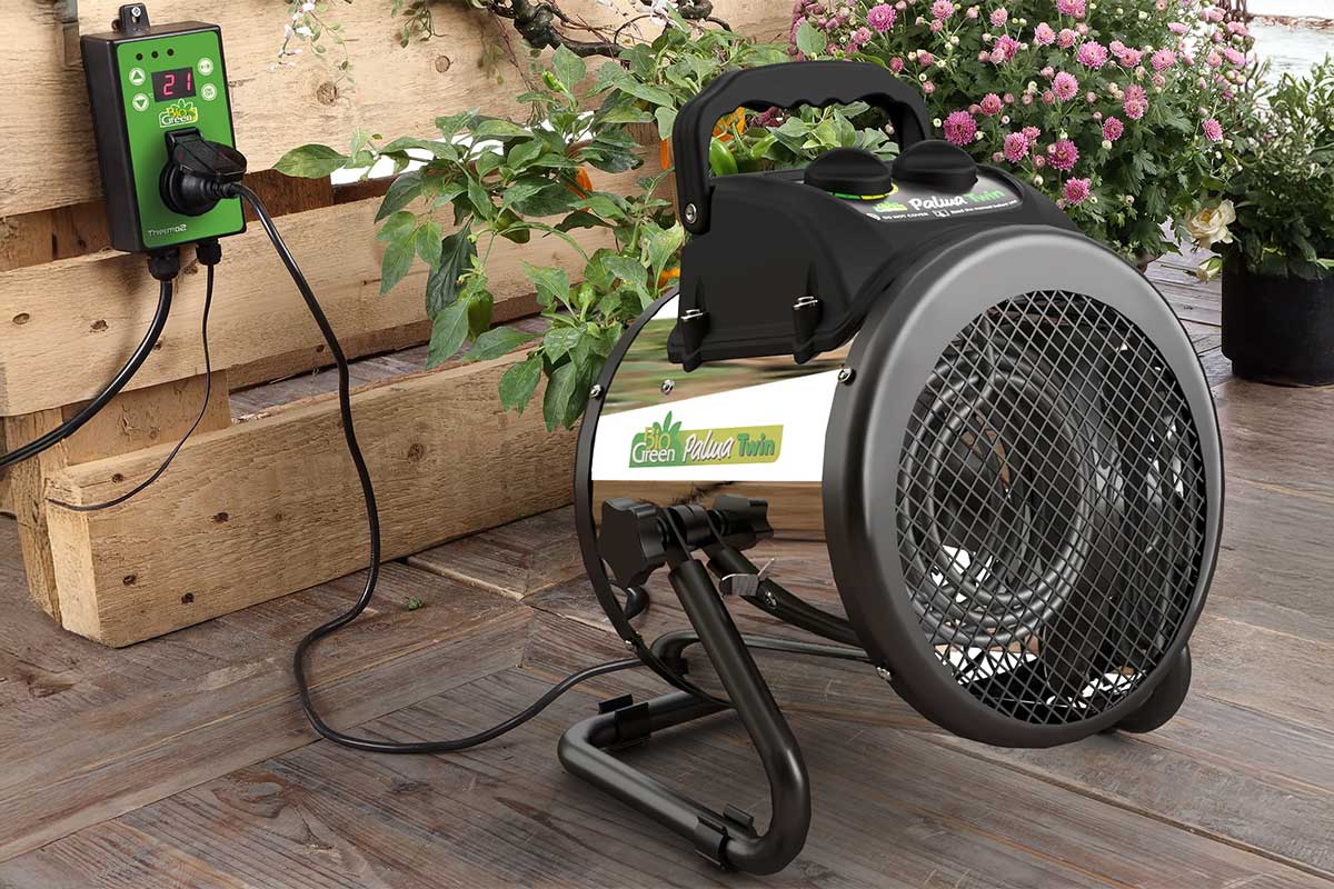 Siltumnīcas sildītājs “Palma Twin” ar digitālo termostatu 1000W/2000W