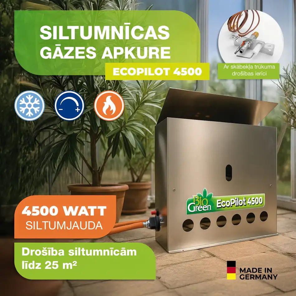 Gas greenhouse heating "Ecopilot" and frost guard with 4500 watts