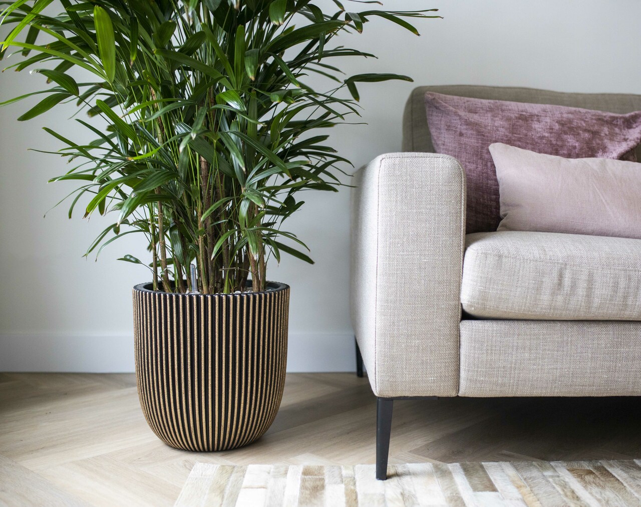 Planter ball Groove NL 35x34 melnais zelts